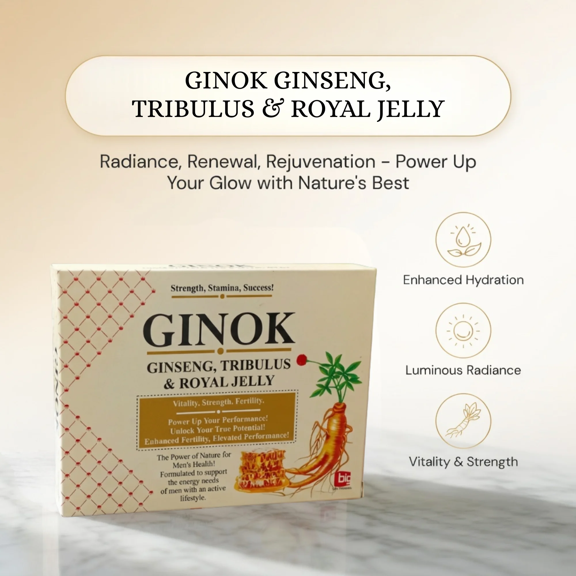 Ginok Ginseng, Tribulus & Royal Jelly – 6 Shots